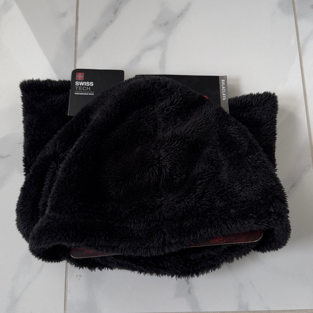 ❌ CLEARANCE 🆕 Swiss Tech Black Balaclava Hooded Unisex Scarf Ski Mask - Picture 2 of 7